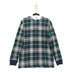 Polo Ralph Lauren Men S Rugby Jersey Shirt Green Black Blackwatch Plaid Classic